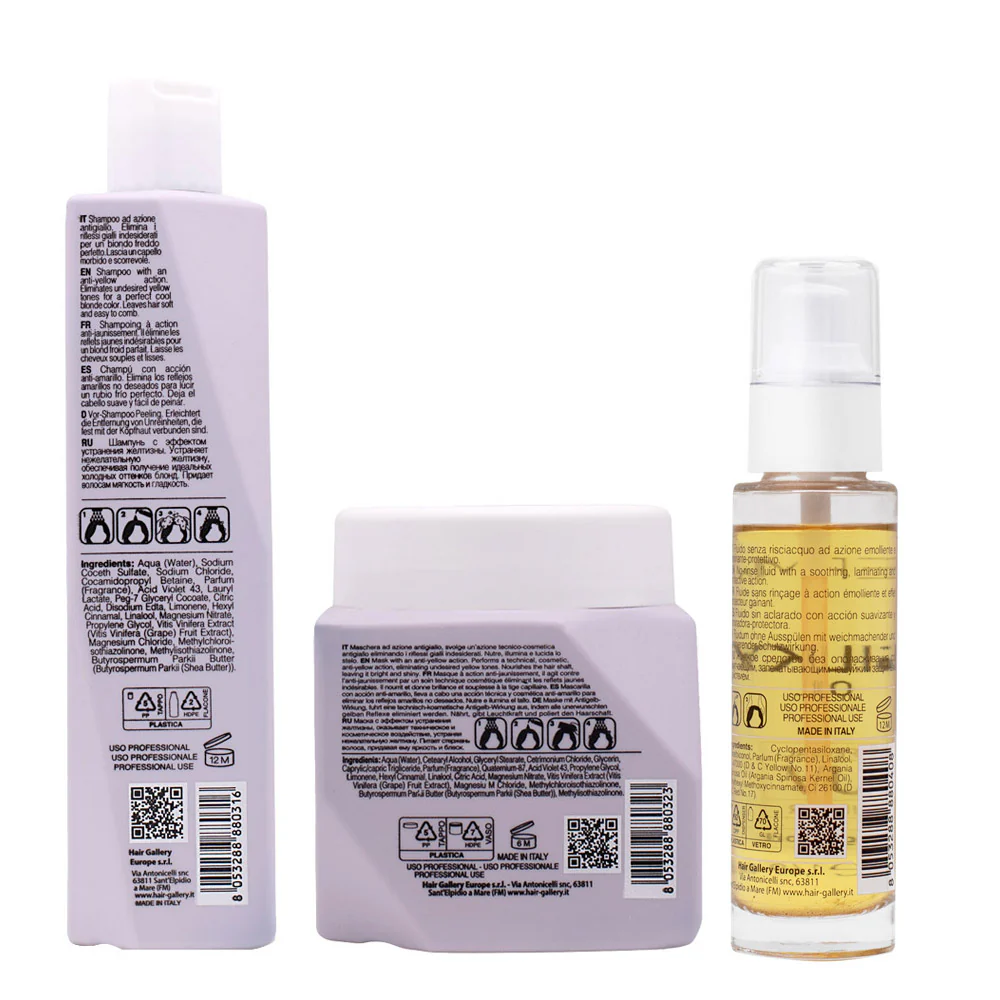 VIAHERMADA Anti-Yellow Shampoo 250ml Mask 250ml Silky Oil 50ml + Cerchietto Bombato in Omaggio - Image 6