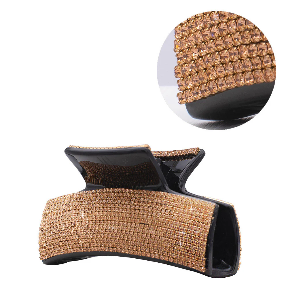 VIAHERMADA Pinza per Capelli Elegante con Strass Ambrati - Image 2