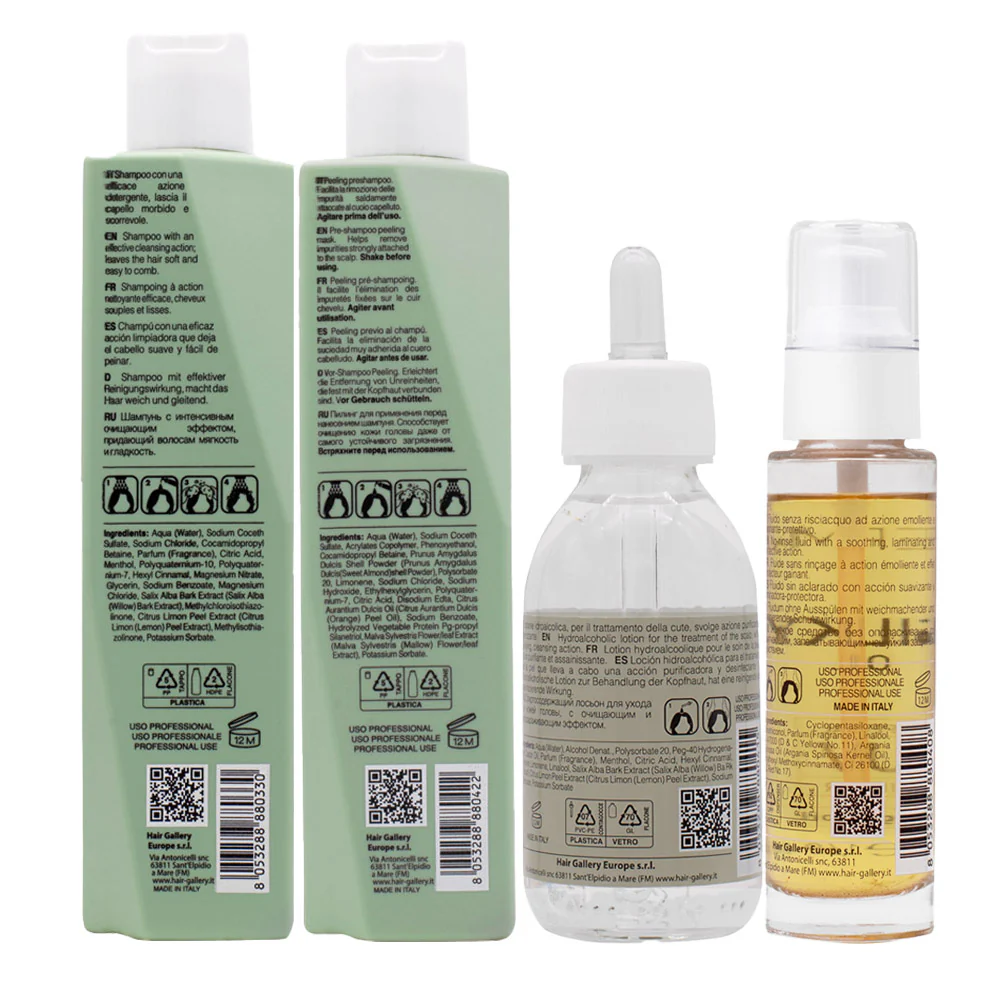 VIAHERMADA Purifyng Peeling 250ml Shampoo 250ml Lotion 125ml Silky Oil 50ml - Image 6