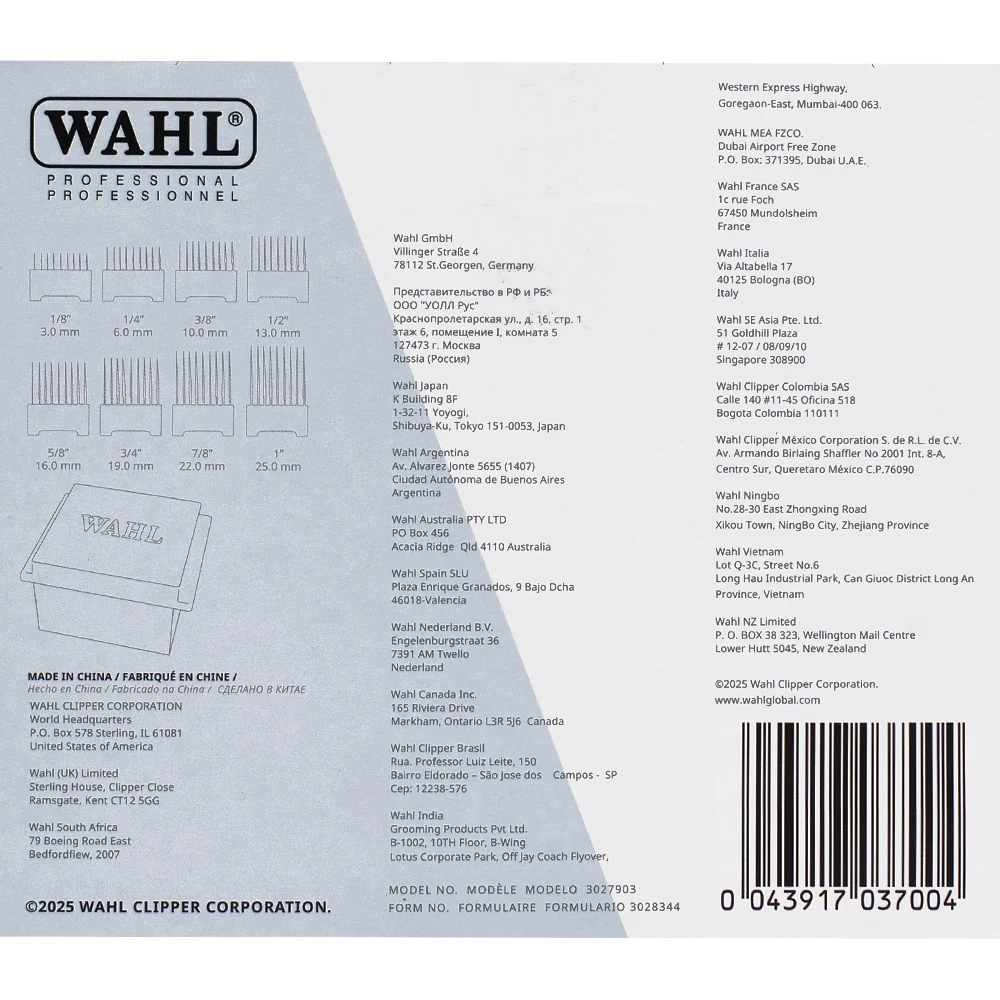 Wahl Pro Pet Stainless Steel Attachment Combs –  set da 8 rialzi con dispenser - Image 2