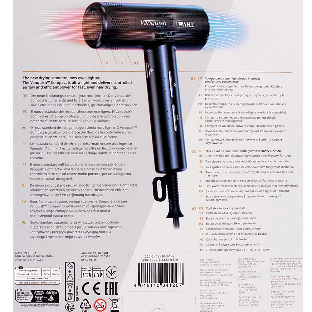 Wahl Vanquish Compact Digital Motor Hair Dryer - asciugacapelli - Image 6
