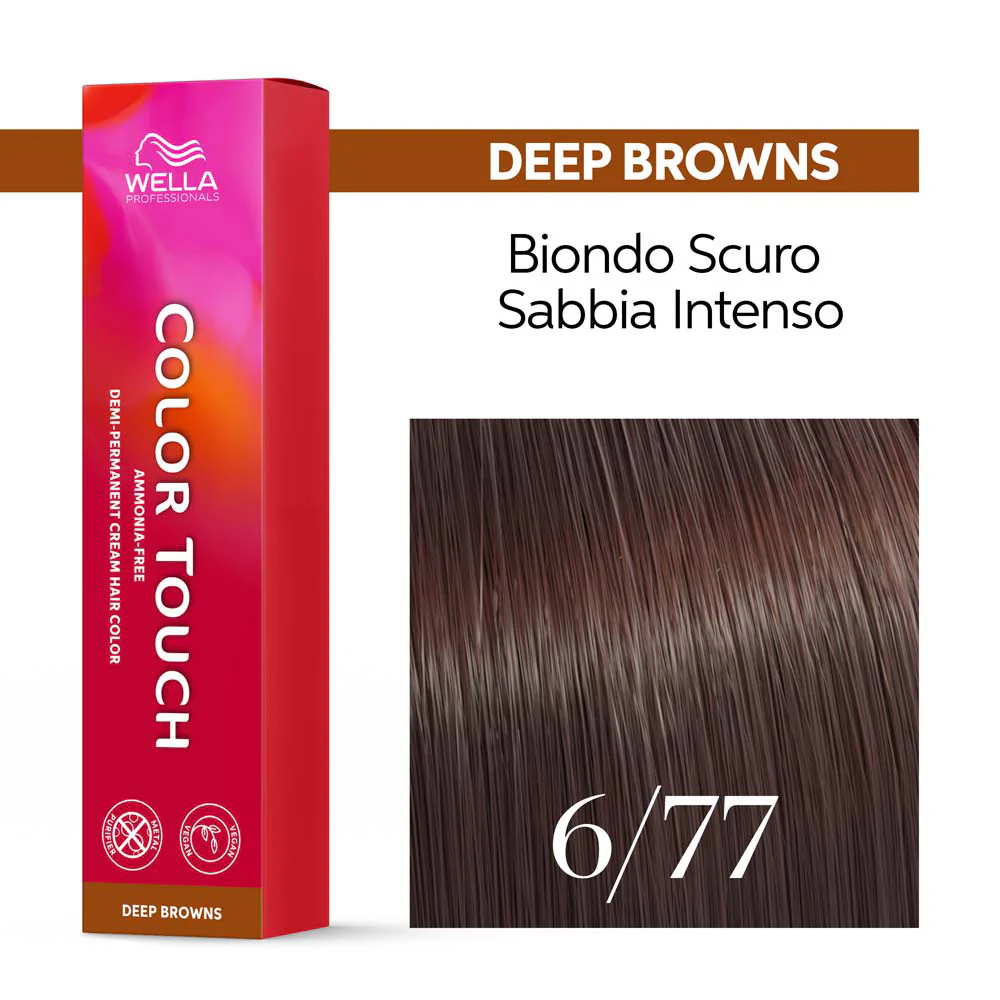 Wella Color Touch Deep Browns 6/77 Biondo Scuro Castano Intenso 60ml - colore semipermanente senza ammoniaca - Image 3