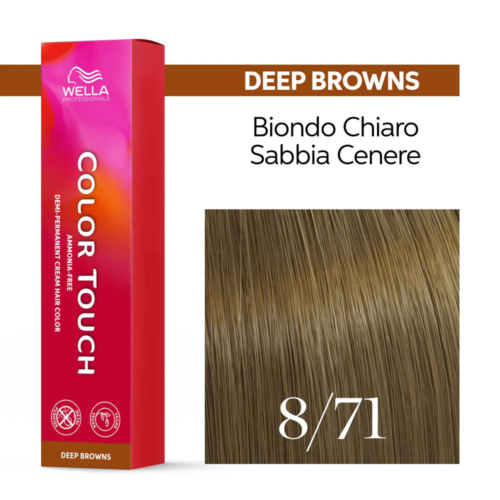 Wella Color Touch Deep Browns 8/71 Biondo Chiaro Sabbia Cenere 60ml - colore semipermanente senza ammoniaca - Image 3