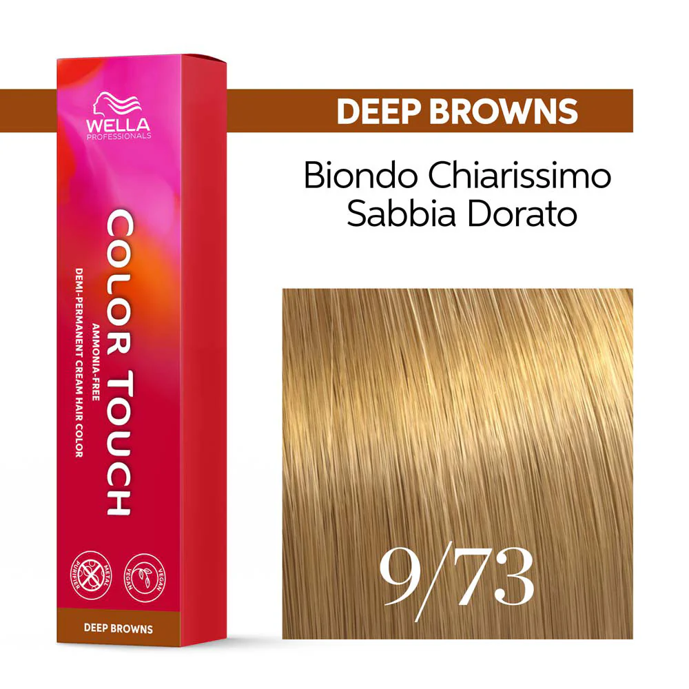 Wella Color Touch Deep Browns 9/73 Biondo Chiarissimo Sabbia Dorato 60ml  - colore semipermanente senza ammoniaca - Image 3