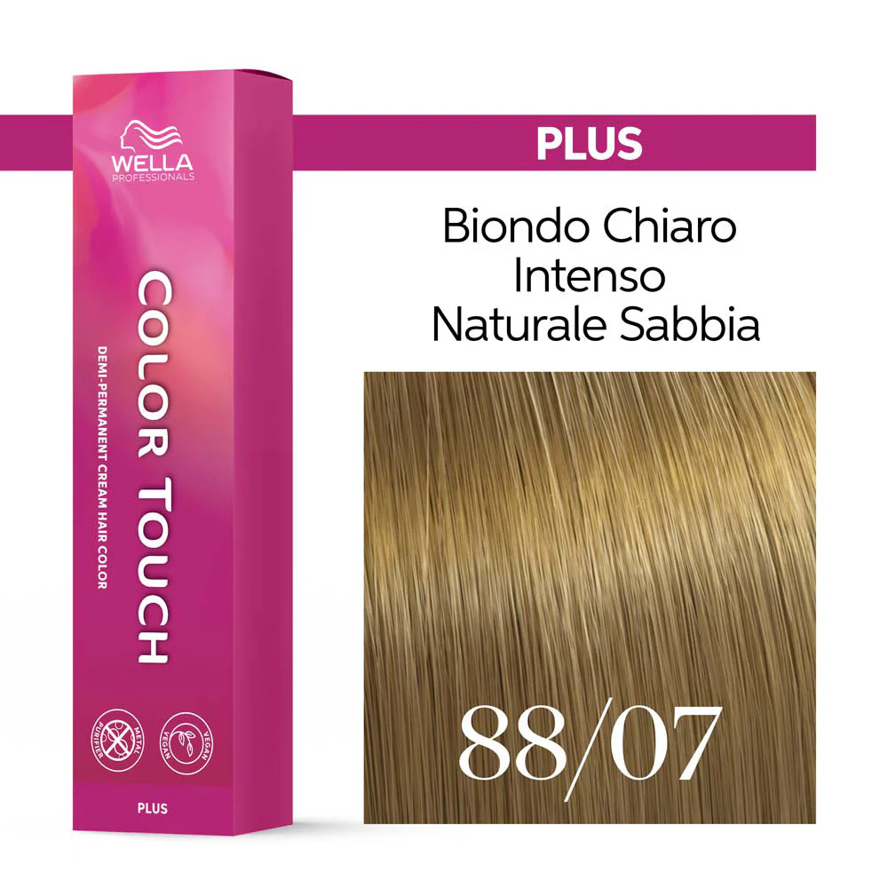 Wella Color Touch Plus 88/07 Biondo Chiaro Intenso Naturale Sabbia 60ml - colore demi-permanente - Image 3