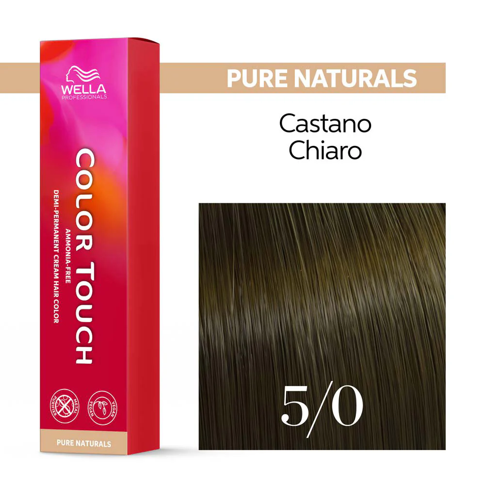 Wella Color Touch Pure Naturals 5/0 Castano Chiaro 60ml - colore semipermanente senza ammoniaca - Image 4