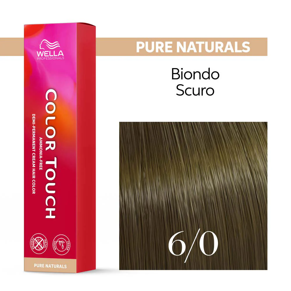 Wella Color Touch Pure Naturals 6/0 Biondo Scuro 60ml - colore semipermanente senza ammoniaca - Image 4