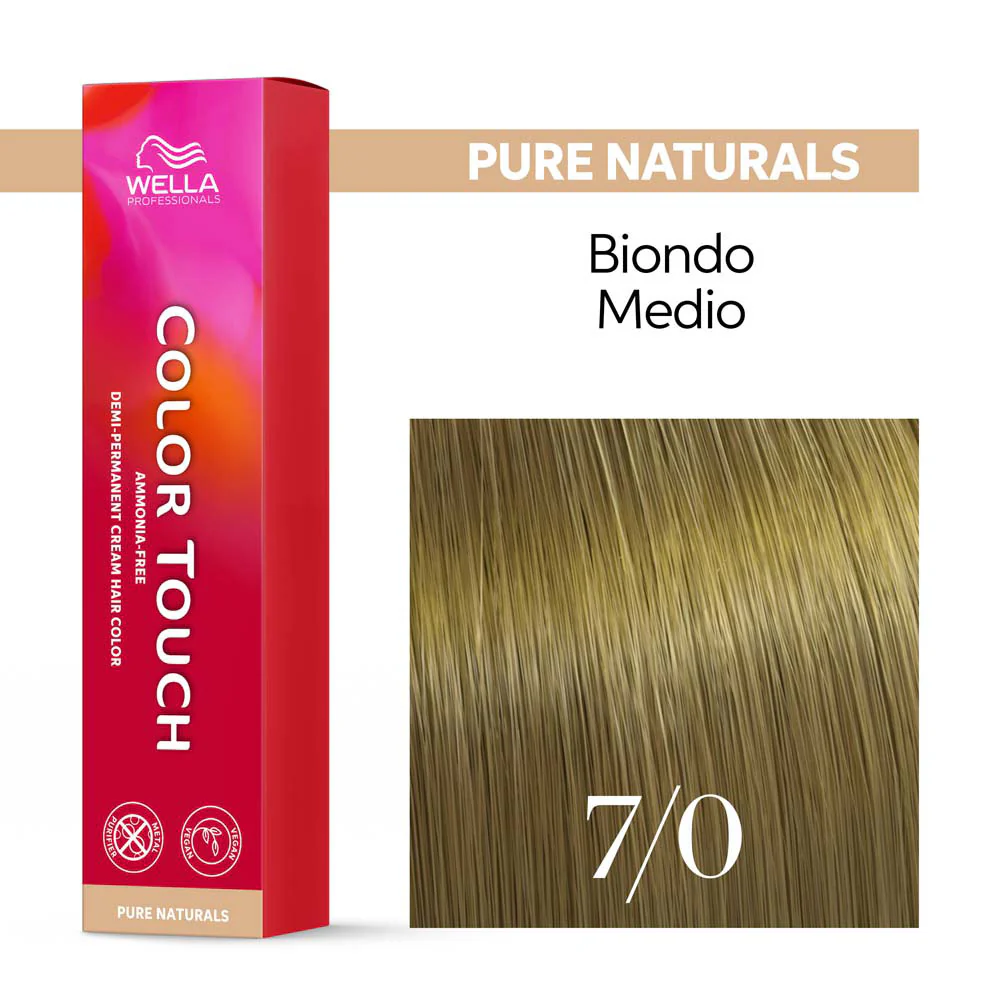Wella Color Touch Pure Naturals 7/0 Biondo Medio 60ml - colore semipermanente senza ammoniaca - Image 4