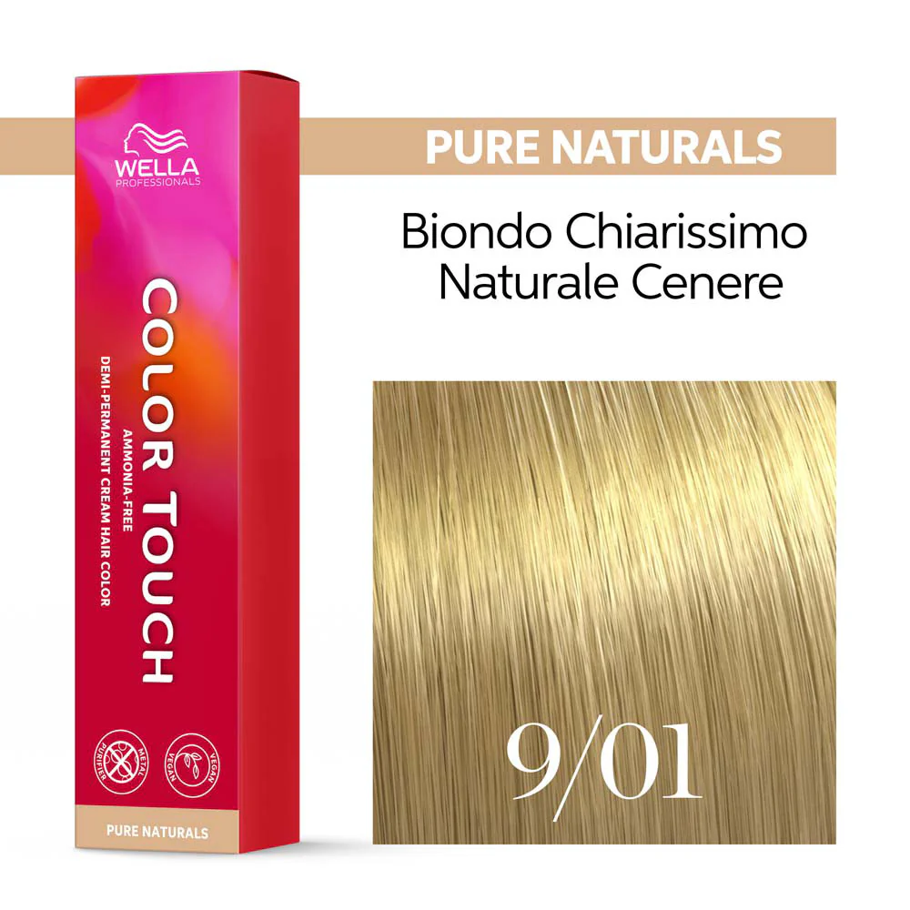 Wella Color Touch Pure Naturals 9/01 Biondo Chiarissimo 60ml - colore semipermanente senza ammoniaca - Image 4