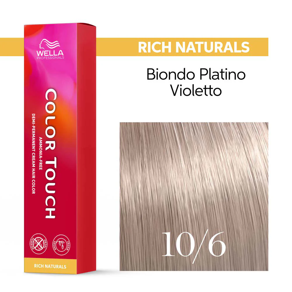 Wella Color Touch Rich Naturals 10/6 Biondo Platino Violetto 60ml - colore semipermanente senza ammoniaca - Image 3