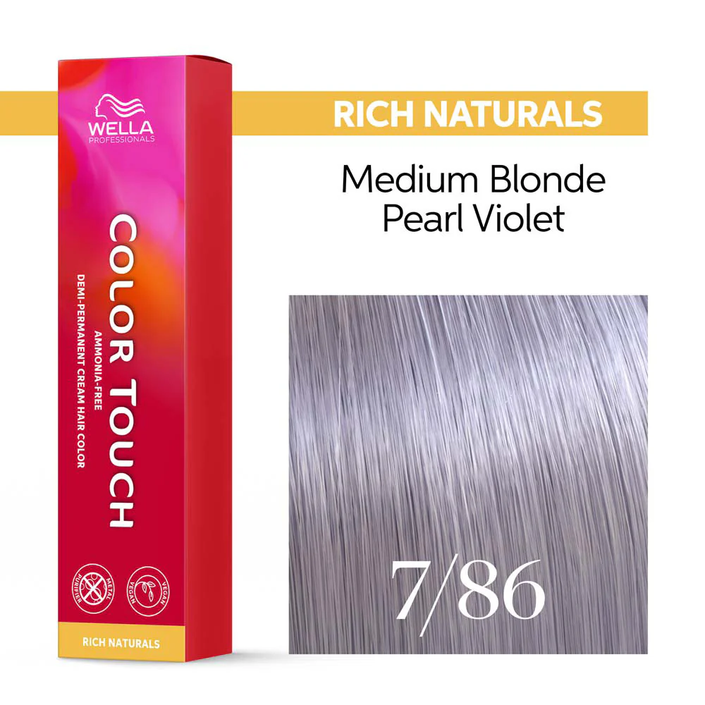 Wella Color Touch Rich Naturals 7/86 Biondo Medio Perla Violetto 60ml - colore semipermanente senza ammoniaca - Image 3