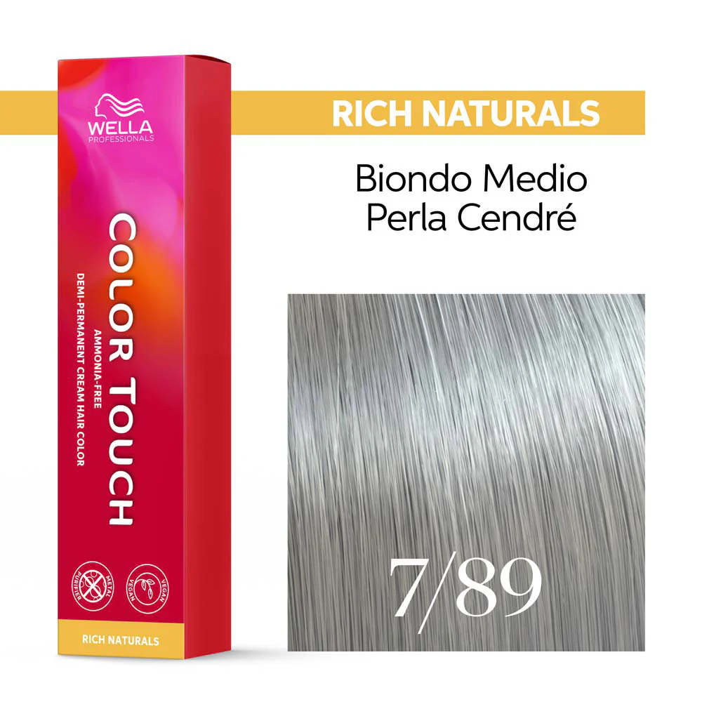 Wella Color Touch Rich Naturals 7/89 Biondo Medio Perla Cendrè 60ml  - colore semipermanente senza ammoniaca - Image 3