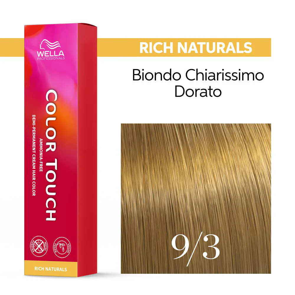 Wella Color Touch Rich Naturals 9/3 Biondo Chiarissimo 60ml - colore semipermanente senza ammoniaca - Image 3