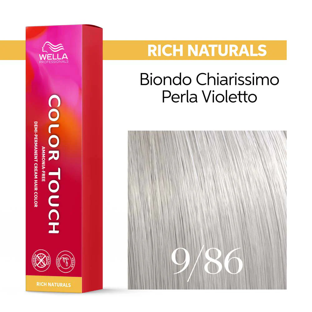 Wella Color Touch Rich Naturals 9/86Biondo Chiarissimo Perla Violetto 60ml  - colore semi permanente senza ammoniaca - Image 3