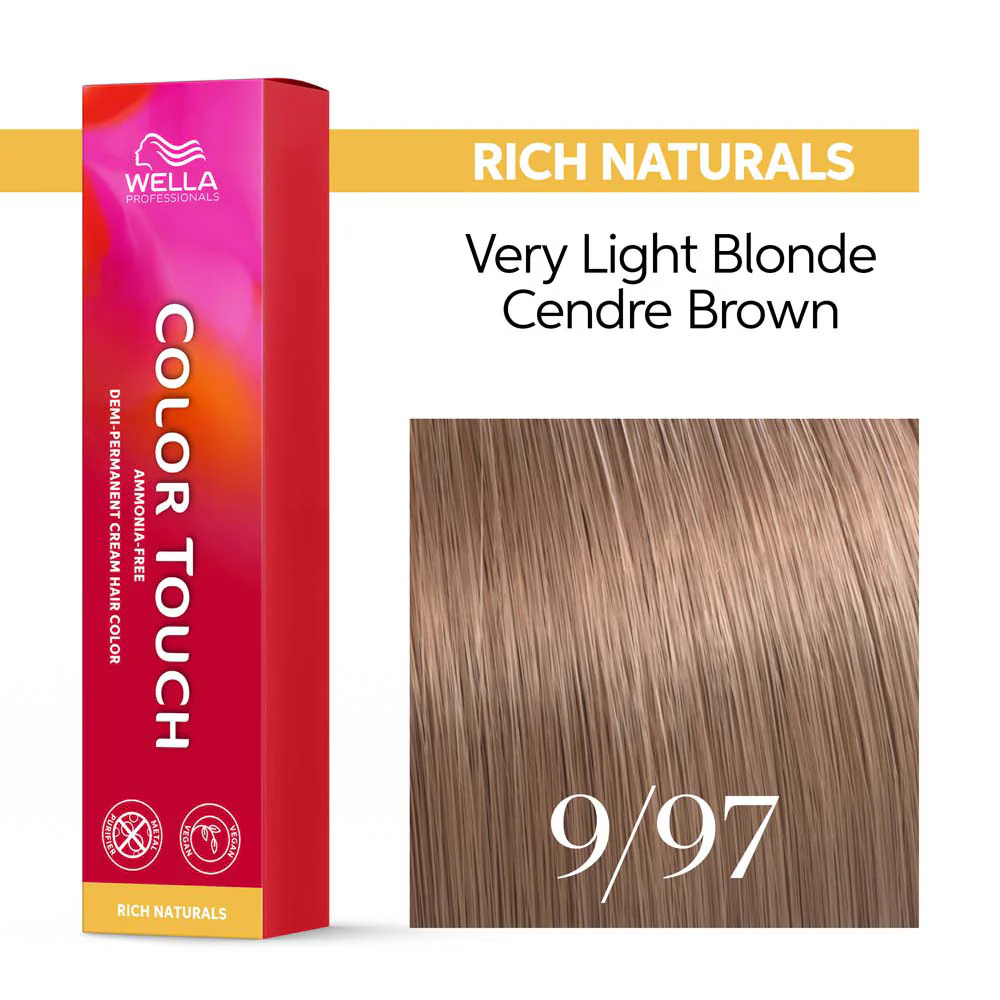 Wella Color Touch Rich Naturals 9/97 Biondo Chiarissimo Cendrè Sabbia 60ml - colore semipermanente senza ammoniaca - Image 3