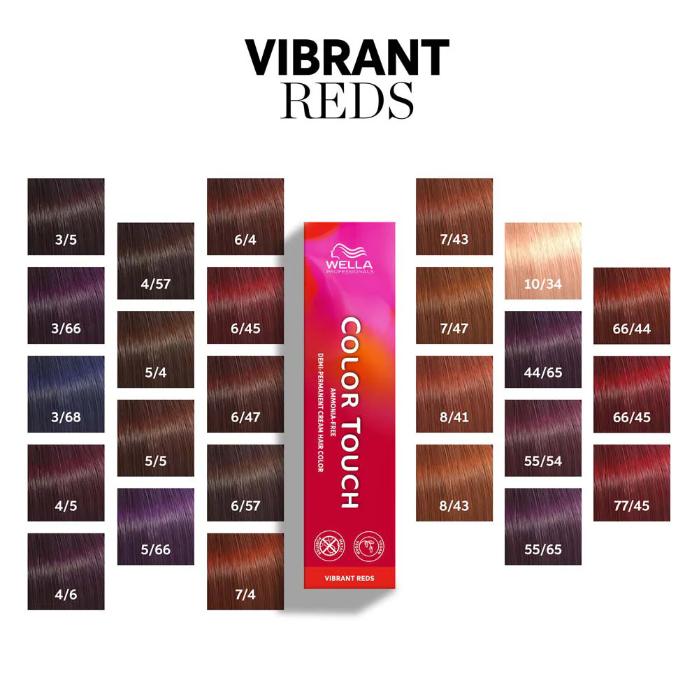 Wella Color Touch Vibrant Reds 4/57 Castano Medio Mogano Sabbia 60ml - colore semipermanente senza ammoniaca - Image 2