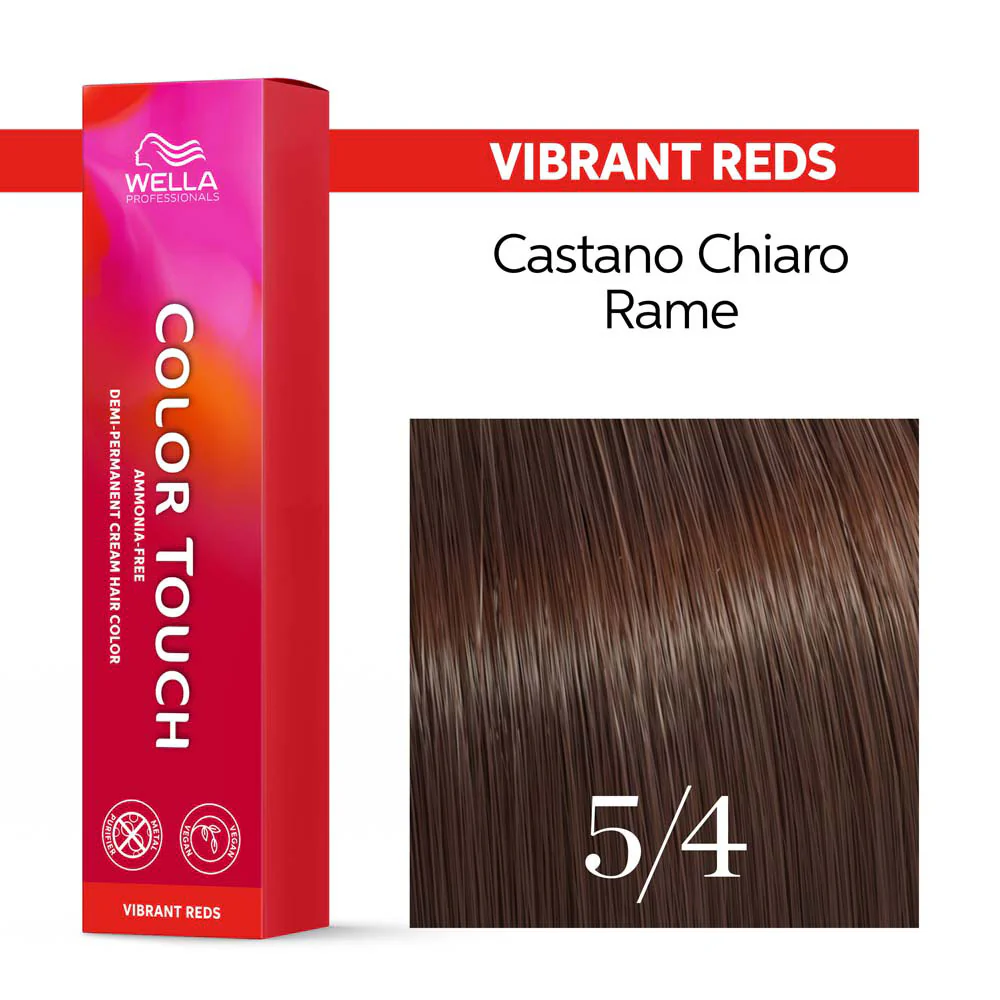 Wella Color Touch Vibrant Reds 5/4 Castano Chiaro Ramato 60ml  - colore semipermanente senza ammoniaca - Image 3