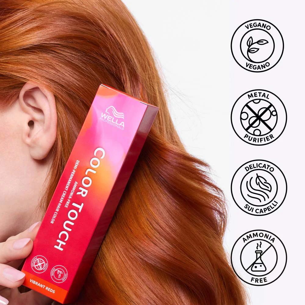 Wella Color Touch Vibrant Reds 5/4 Castano Chiaro Ramato 60ml  - colore semipermanente senza ammoniaca - Image 4