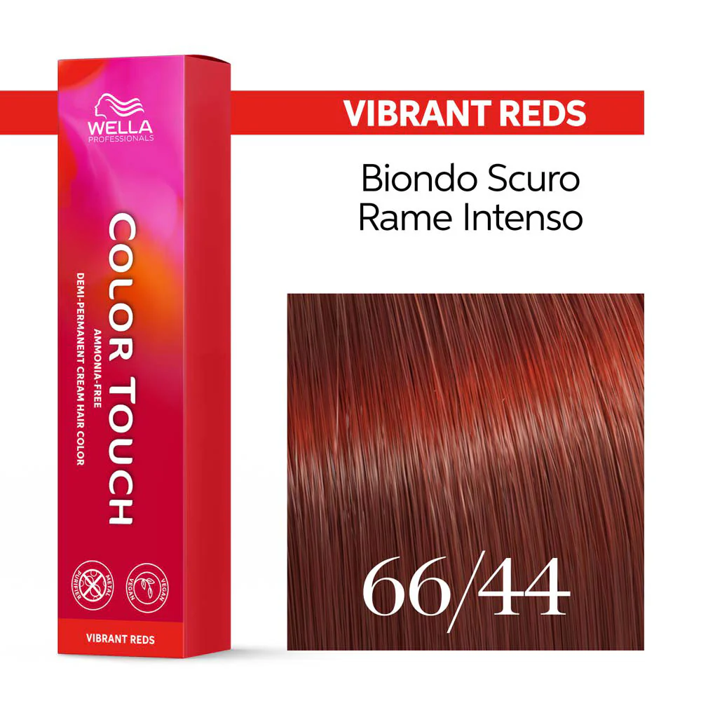 Wella Color Touch Vibrant Reds 66/44 Biondo Scuro Intenso Rame 60ml - colore semipermanente senza ammoniaca - Image 3