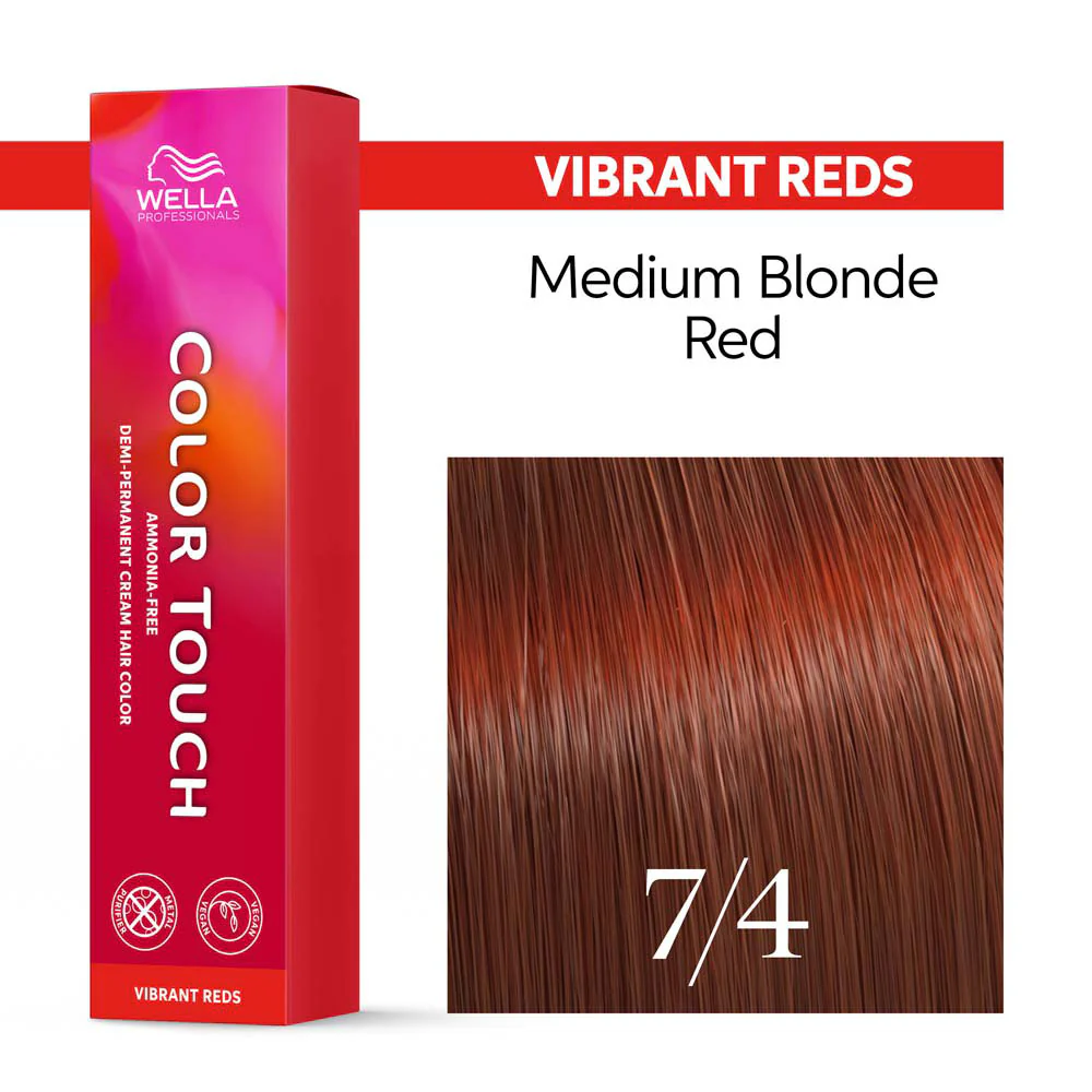 Wella Color Touch Vibrant Reds 7/4 Biondo Medio Ramato 60ml - colore semipermanente senza ammoniaca - Image 3