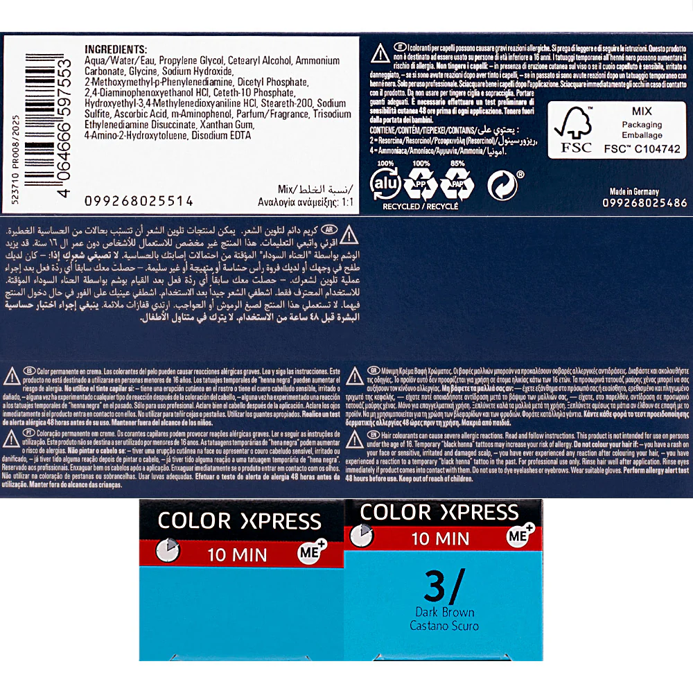 Wella Color Xpress 3/ Castano Scuro 60ml - colore permanente rapido - Image 4