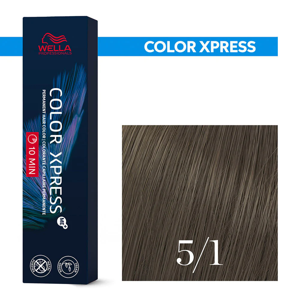 Wella Color Xpress 5/1 Castano Chiaro Cenere 60ml - colore permanente rapido - Image 2