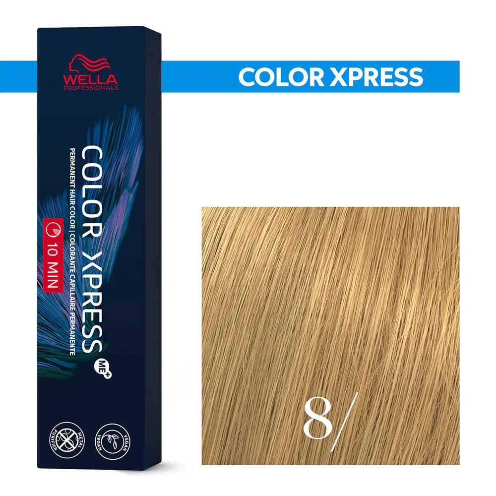 Wella Color Xpress 8/ Biondo Chiaro 60ml - colore permanente rapido - Image 2