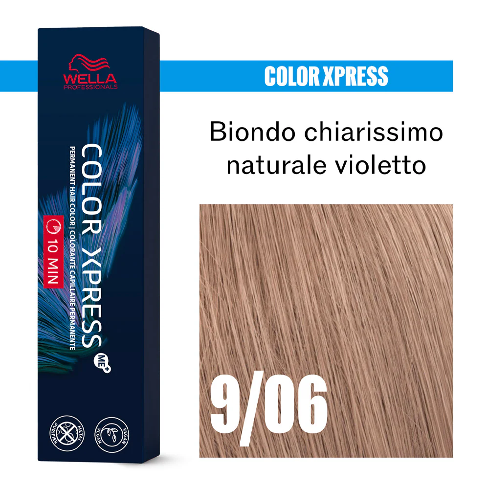 Wella Color Xpress 9/06 Biondo Chiarissimo Naturale Violetto 60ml - colore permanente rapido - Image 2