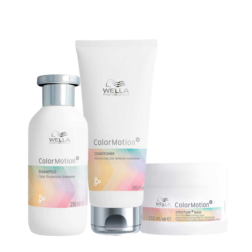 Wella ColorMotion+ Color Protection Shampoo 250ml Conditioner 200ml Mask 150ml