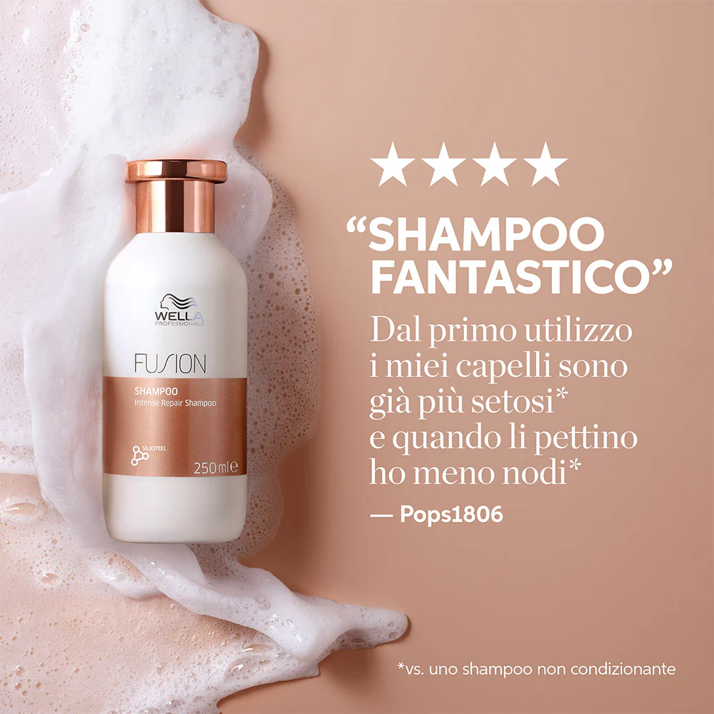 Wella Fusion Repair Shampoo 250ml - shampoo rinforzante - Image 7
