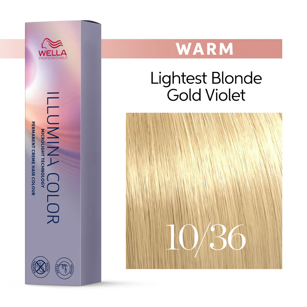 Wella Illumina Color 10/36 Biondo Platino Oro Violetto 60ml - colorazione permanente - Image 2