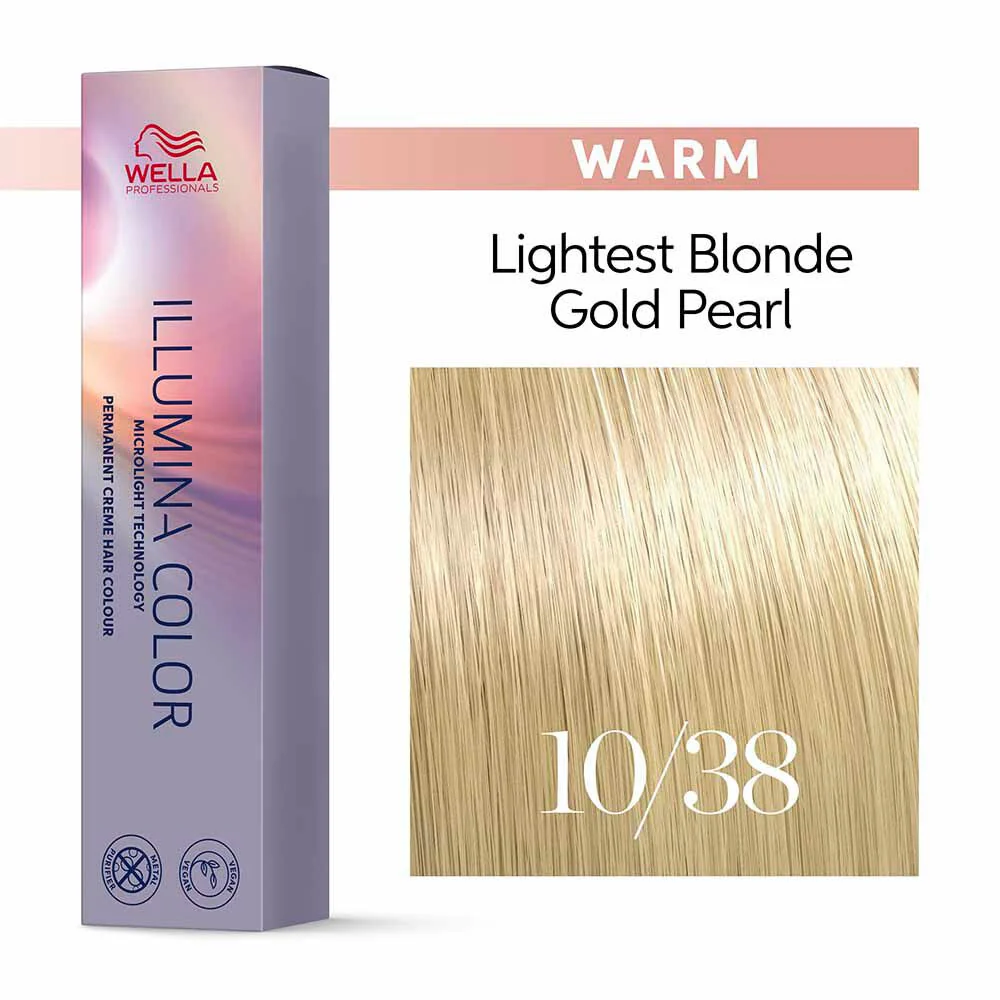 Wella Illumina Color 10/38 Biondo Platino Dorato 60ml - colorazione permanente - Image 2