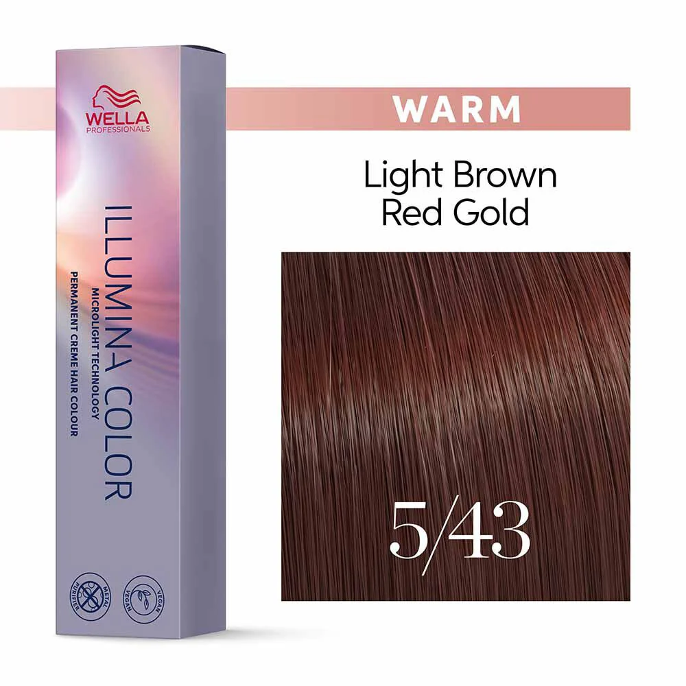 Wella Illumina Color 5/43 Castano Chiaro Rame Dorato 60ml - colorazione permanente - Image 2