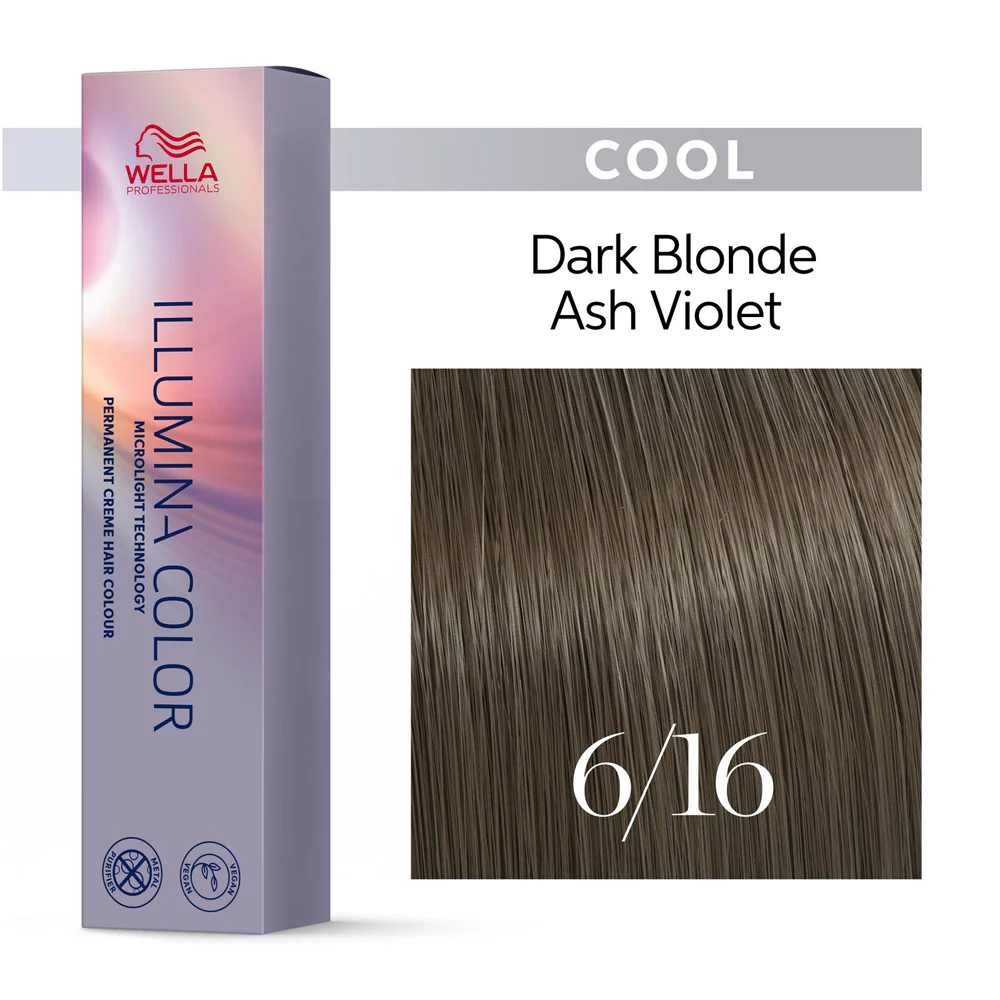 Wella Illumina Color 6/16 Biondo Scuro Cenere Violetto 60ml  - colorazione permanente - Image 2