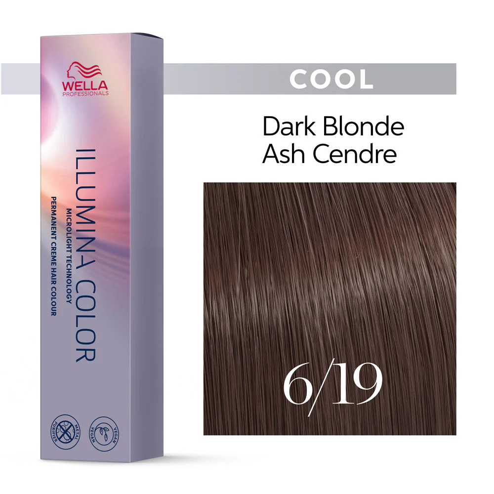 Wella Illumina Color 6/19 Biondo Scuro Cenere Cendrè 60ml - colorazione permanente - Image 2