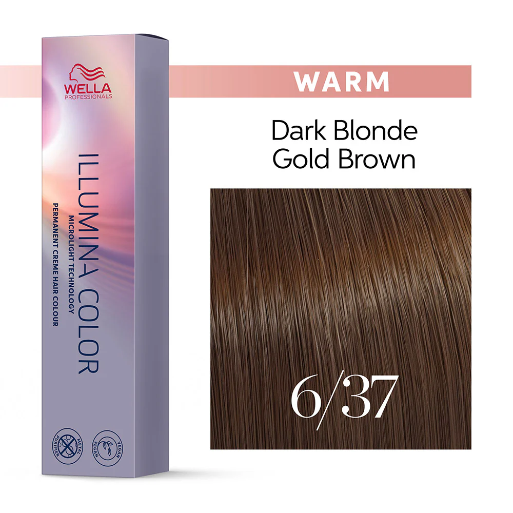 Wella Illumina Color 6/37 Biondo Scuro Oro Sabbia 60ml - colorazione permanente - Image 2