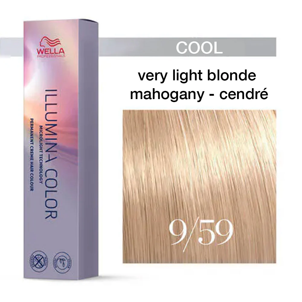 Wella Illumina Color 9/59 Biondo Chiarissimo Mogano Cendré 60ml - colorazione permanente - Image 2