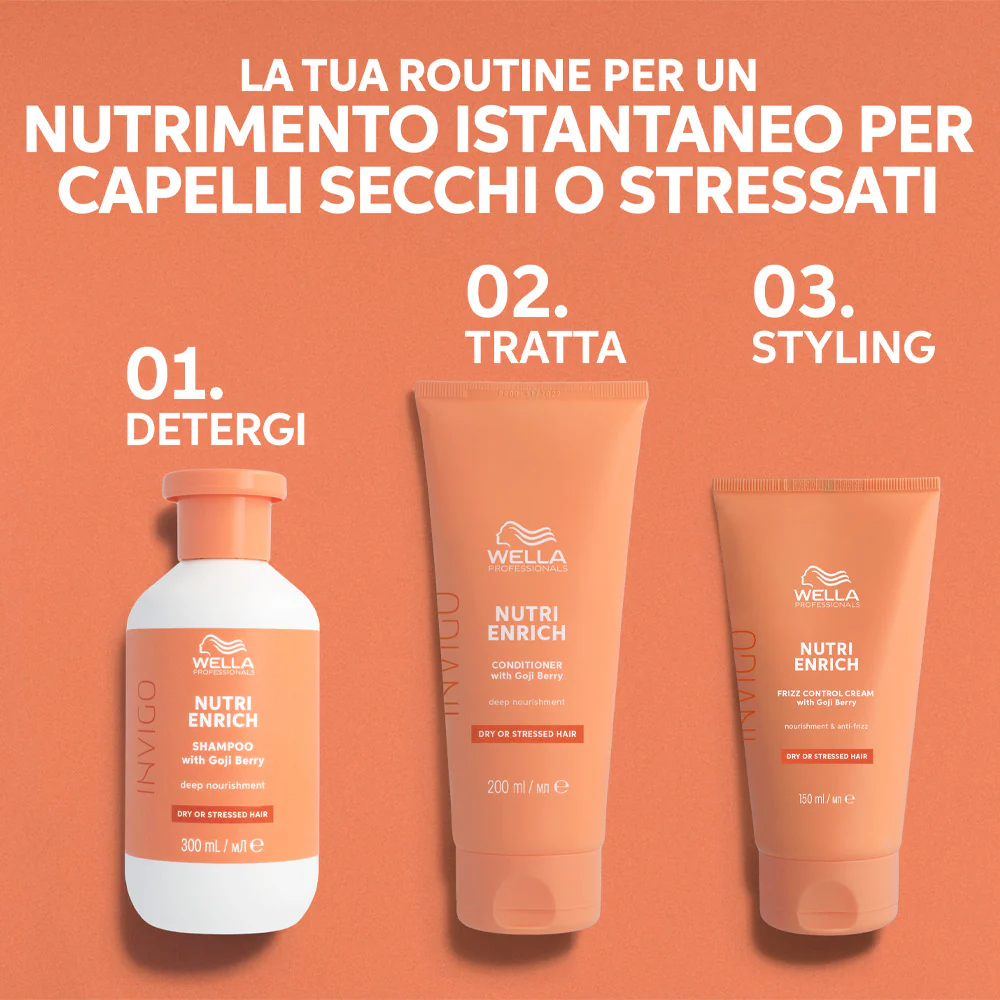 Wella Invigo Nutri Enrich Deep Nourishing Shampoo 300ml - shampoo capelli secchi e stressati - Image 4