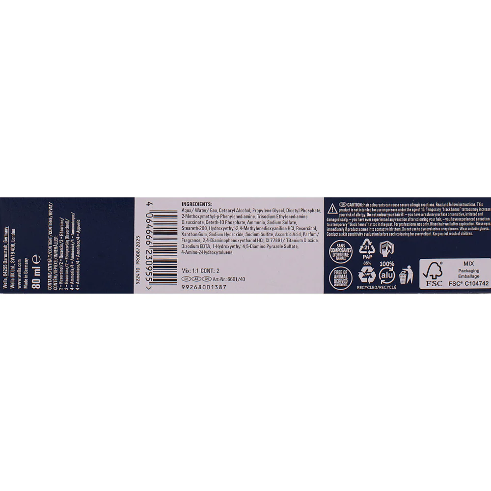 Wella Koleston Perfect ME+ Pure Naturals 4/0 Castano Medio 80ml - colorazione permanente - Image 2
