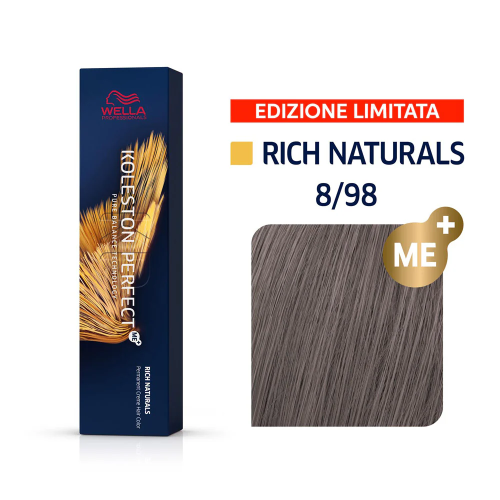 Wella Koleston Perfect ME+ Rich Naturals 8/98 Biondo Chiaro Cenere Perla 60ml - colorazione permanente - Image 5