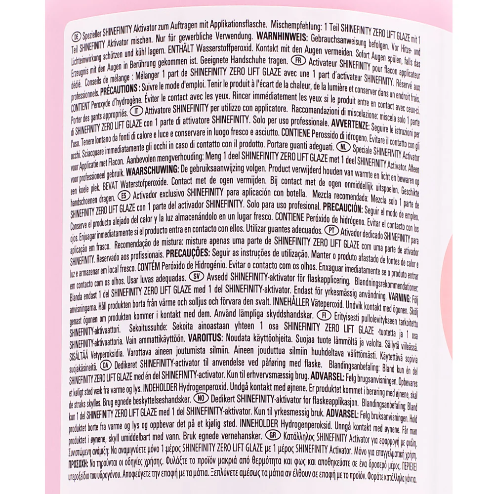 Wella Shinefinity Base Activator Bottle 2% 1000ml - ossigeno attivatore per bottiglia - Image 6