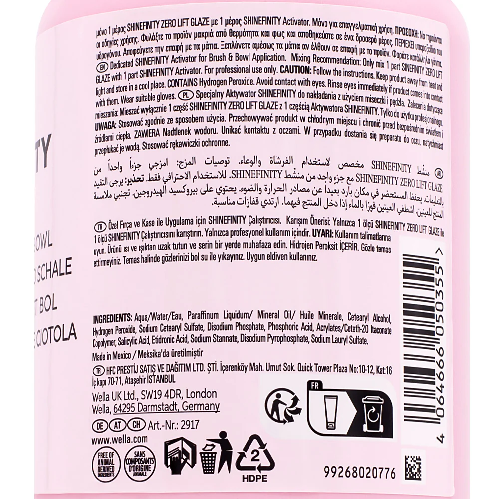 Wella Shinefinity Base Activator Brush 2% 1000ml - ossigeno attivatore per ciotola - Image 5