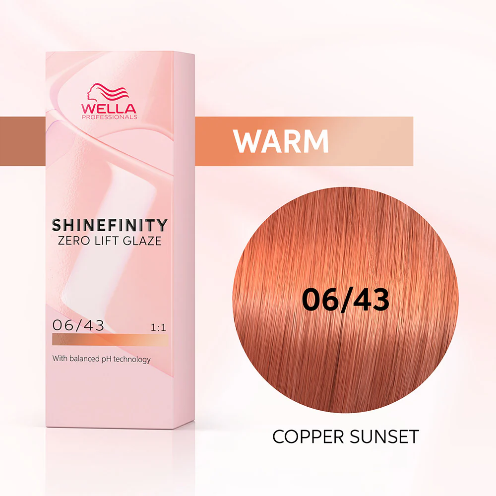 Wella Shinefinity Copper Sunset 06/43 Biondo Scuro Rame Dorato 60ml - colore demi-permanente - Image 2