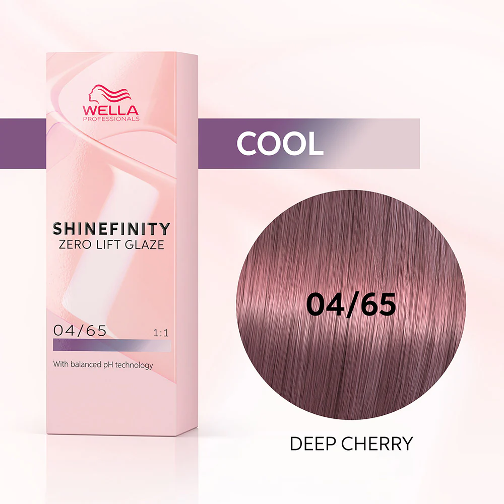 Wella Shinefinity Deep Cherry 04/65 Castano Medio Violetto 60ml - colore demi-permanente - Image 2
