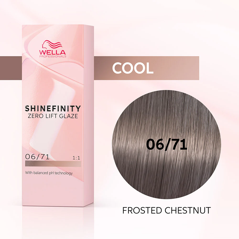Wella Shinefinity Frosted Chestnut 06/71 Biondo Scuro Sabbia Cenere 60ml  - colore demi-permanente - Image 2