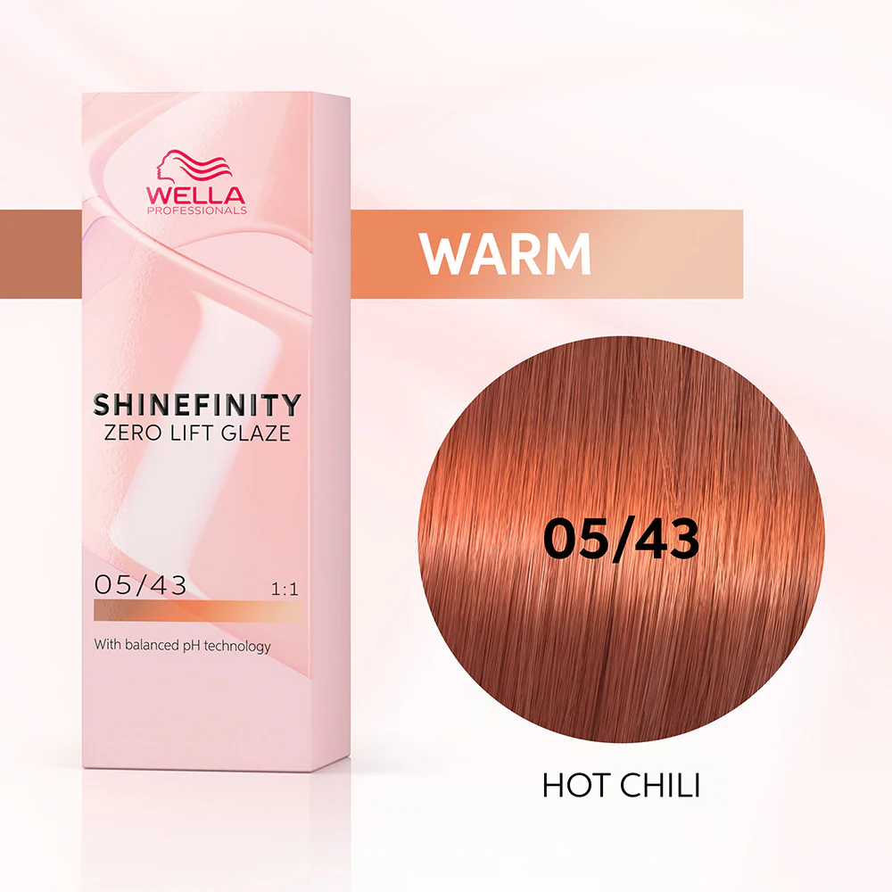 Wella Shinefinity Hot Chili 05/43 Castano Rame Dorato 60ml - colore demi-permanente - Image 2