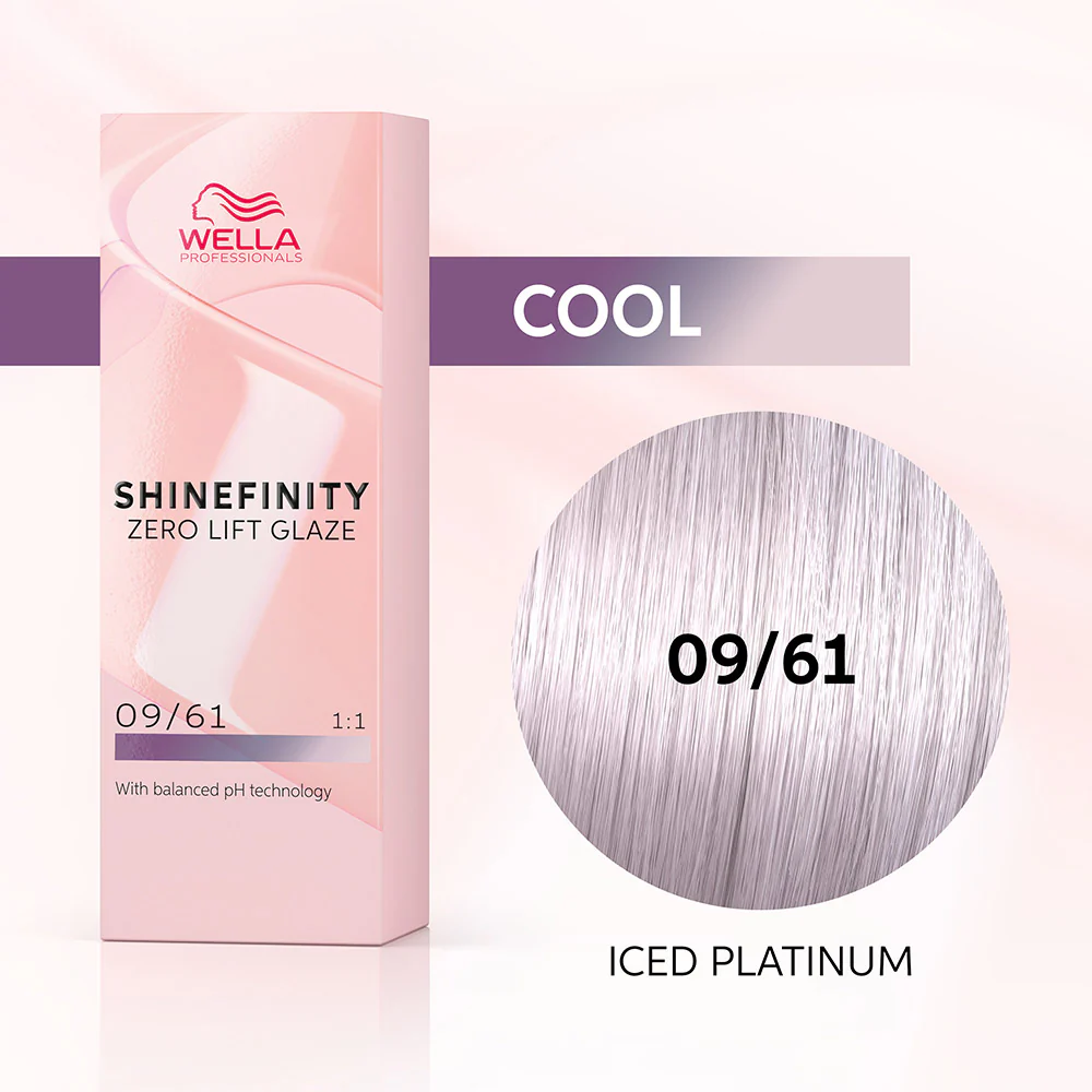 Wella Shinefinity Iced Platinum 09/61 Biondo Chiarissimo Violetto Cenere 60ml - colore demi-permanente - Image 2