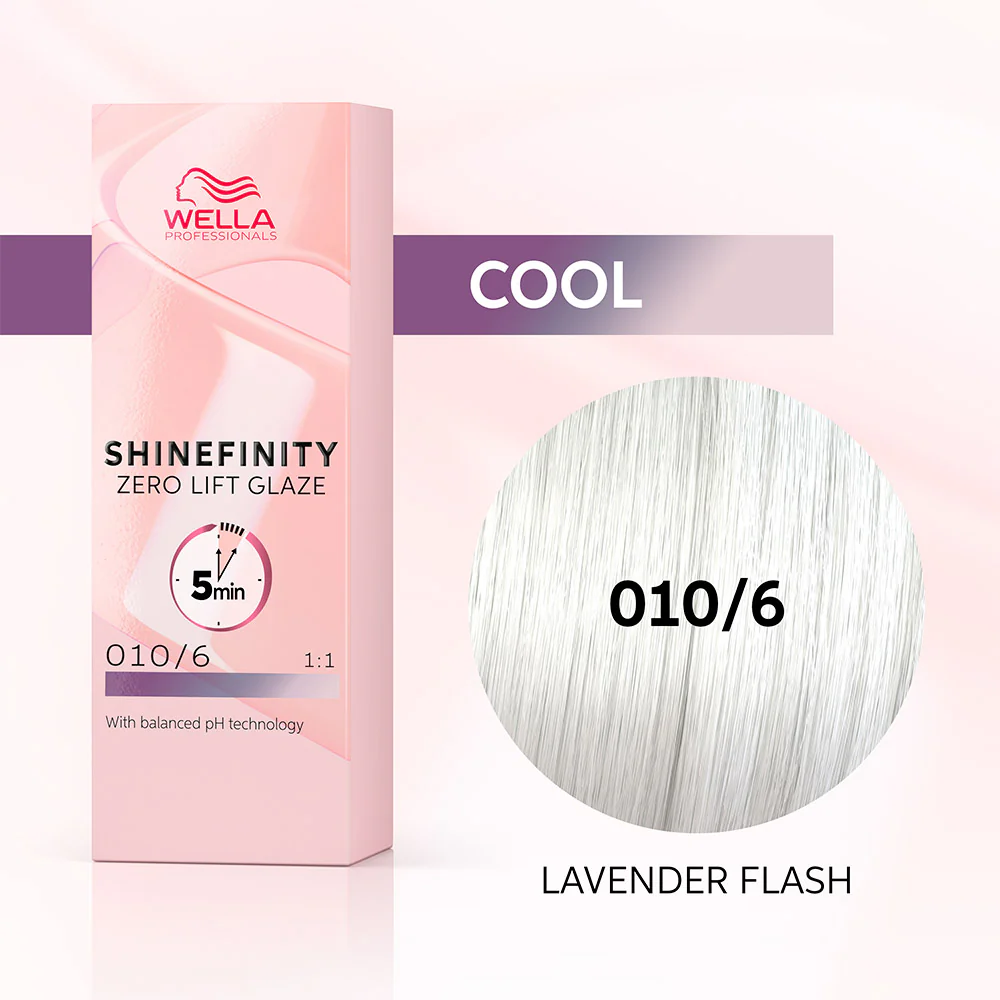 Wella Shinefinity Zero Lift Glaze Lavender Flash 010/6 60ml  - colorazione demi permanente - Image 2