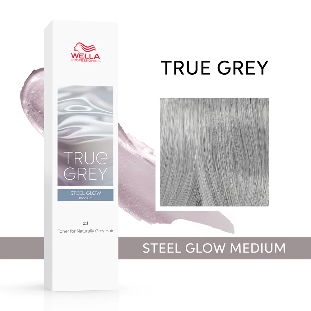 Wella True Grey Steel Glow Medium 60ml - tonalizzante per capelli grigio-acciaio - Image 3
