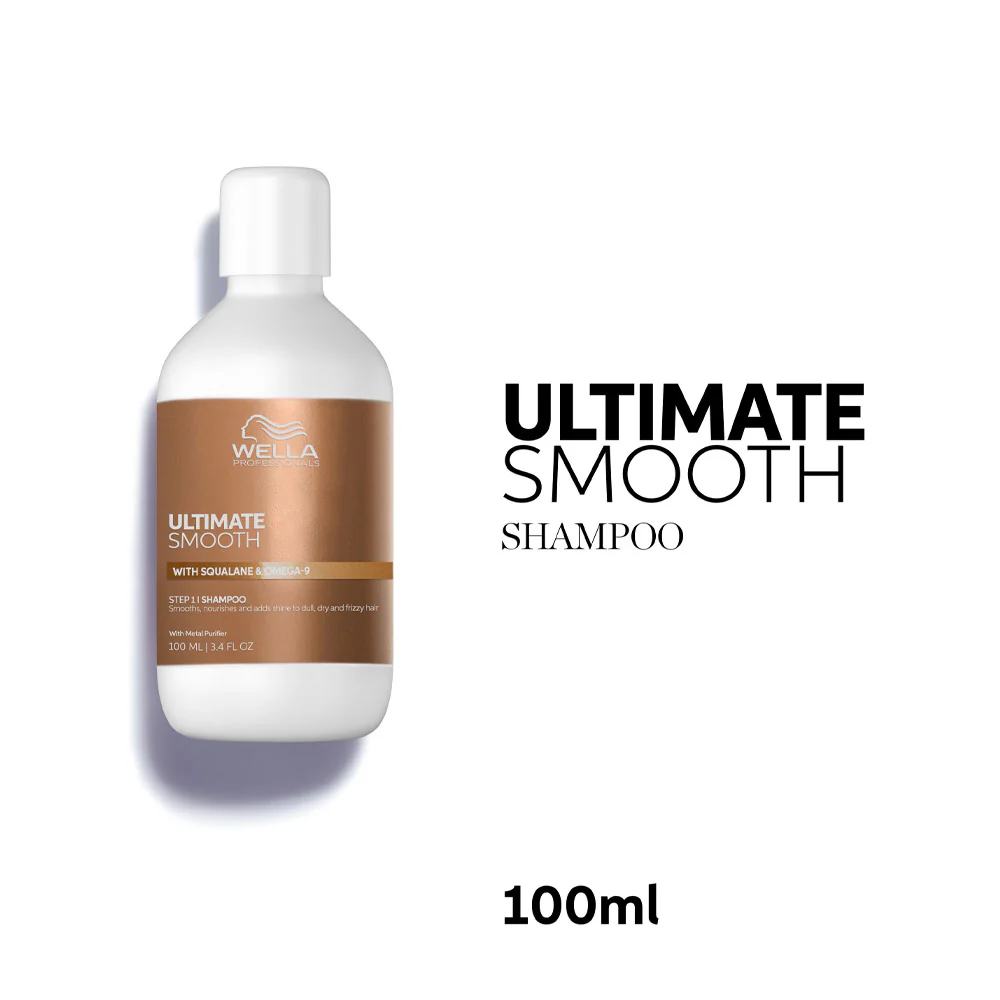 Wella Ultimate Smooth Shampoo 100ml - shampoo chelante anticrespo - Image 2